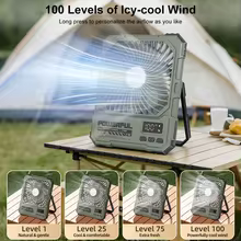Ventilador Camping Portátil 20000mAh Thumbnail 3