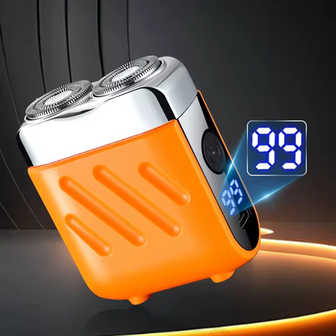 Barbeador Elétrico Portátil com Display LED