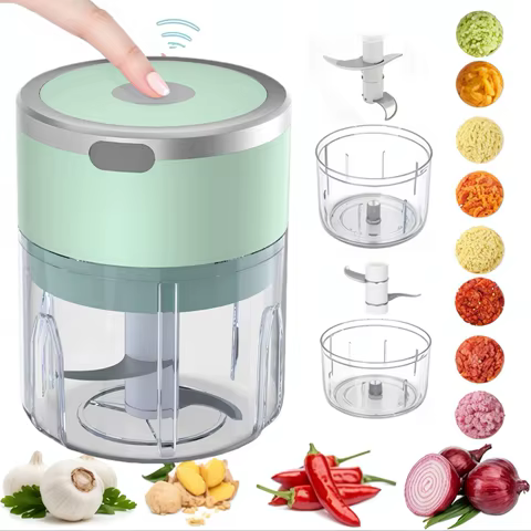 Mini Picador de Alho 250ml Portátil