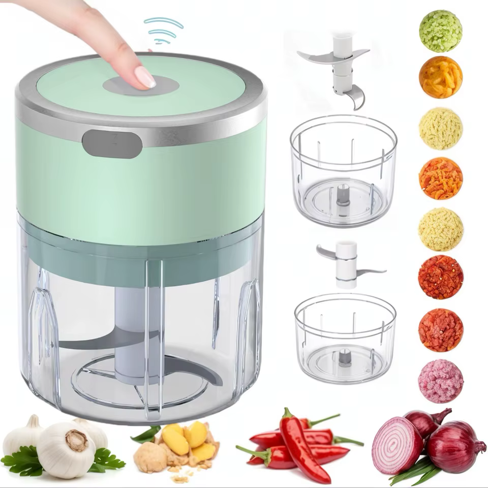 Mini Picador de Alho 250ml Portátil