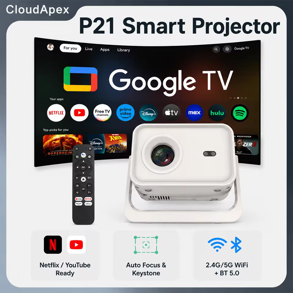 Projetor Mini P21 GTV Google TV 1080P