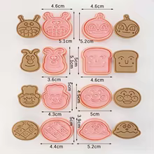 Kit 8 Cortadores de Biscoitos Plástico Rosa Thumbnail 6