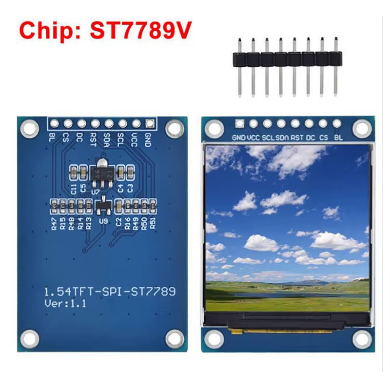Tela LCD TFT 1.54" Arduino ST7789V