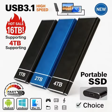 SSD Externo Portátil USB 3.1