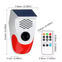 Alarme Solar PIR 120dB com Controle Remoto Thumbnail 6