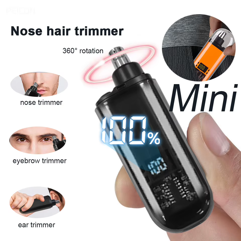 Aparador de Nariz para Homens - Mini Elétrico Portátil