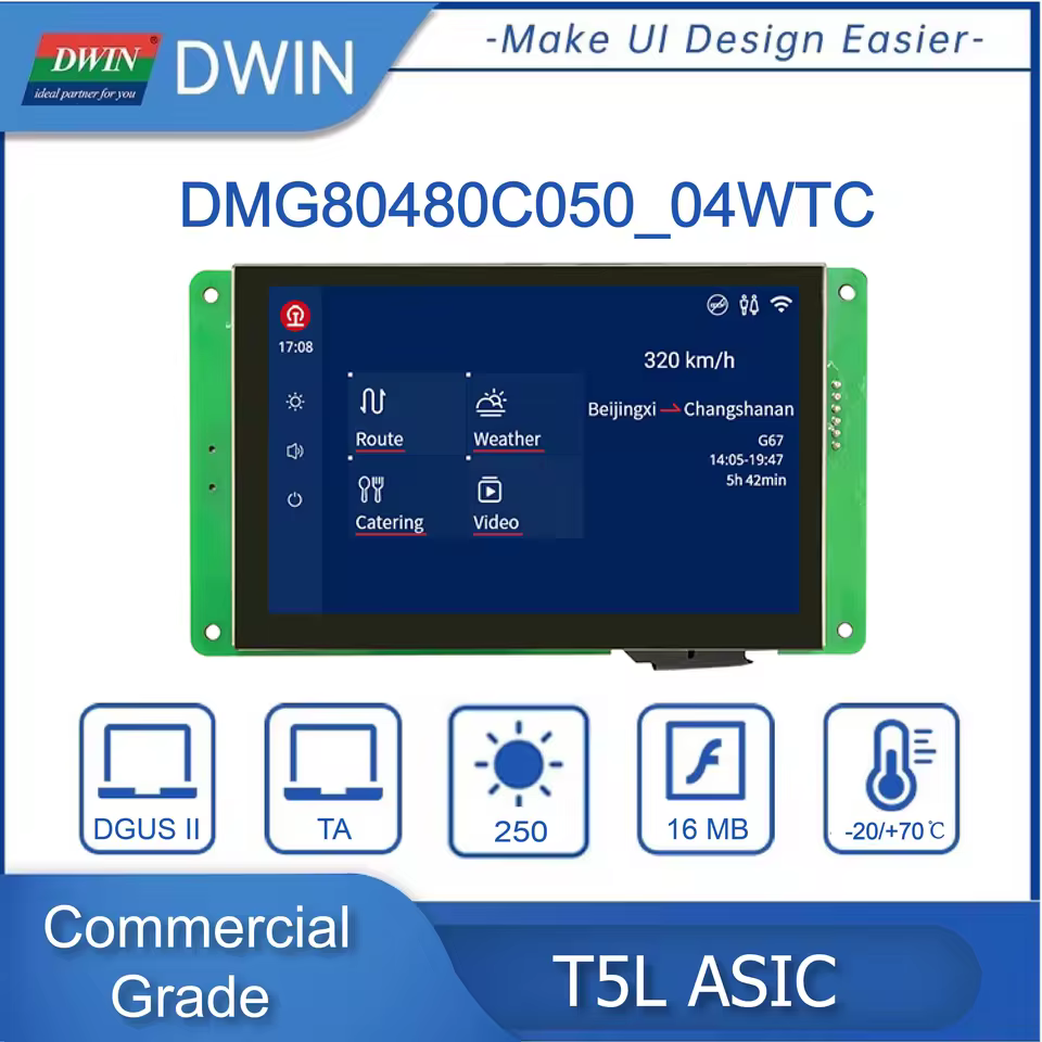 Módulo LCD Dwin 5" 800x480