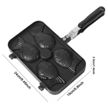 Forma Waffle Taiyaki 4 Peças Thumbnail 6