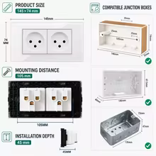 Tomada Modular Israelense Melery WS033 Thumbnail 4