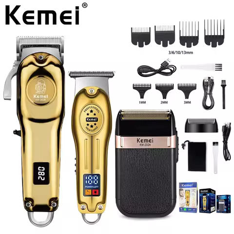 Máquina de Cortar Cabelo Kemei Profissional