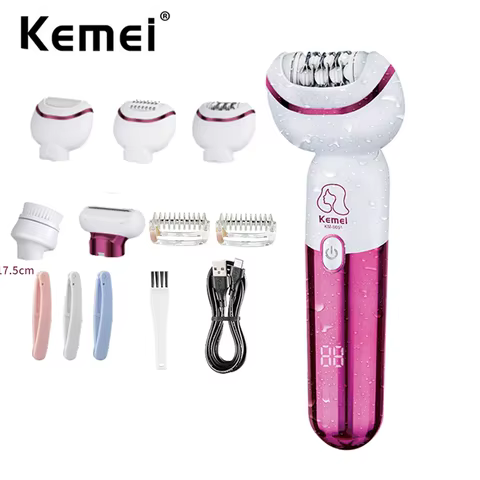 Depiladora Kemei 5 em 1 Recarregável