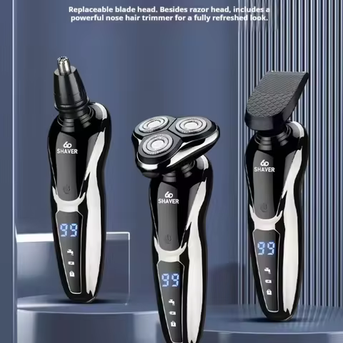 Barbeador Elétrico Recarregável Homens