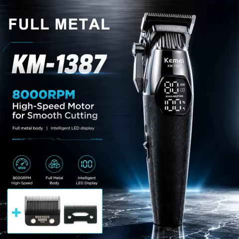 Máquina de Cortar Cabelo Profissional Kemei KM-1387