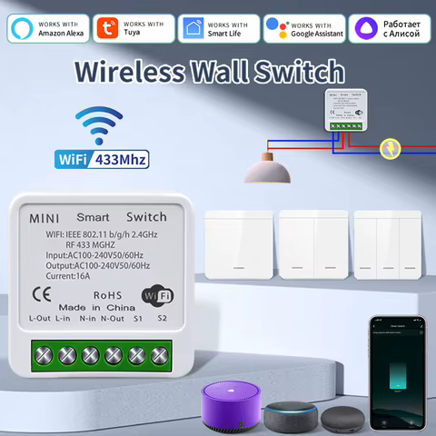 Interruptor Inteligente WiFi RF Tuya