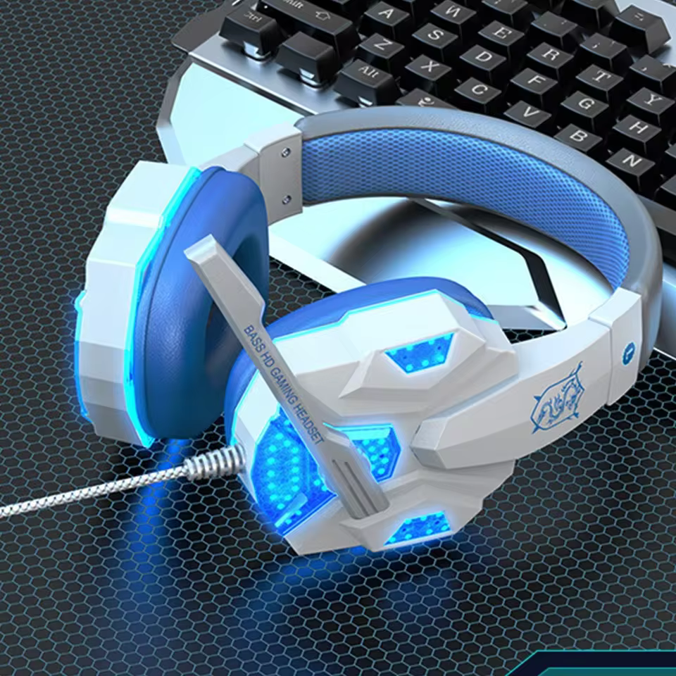 Headset Gamer 3.5mm com Microfone e Luz LED