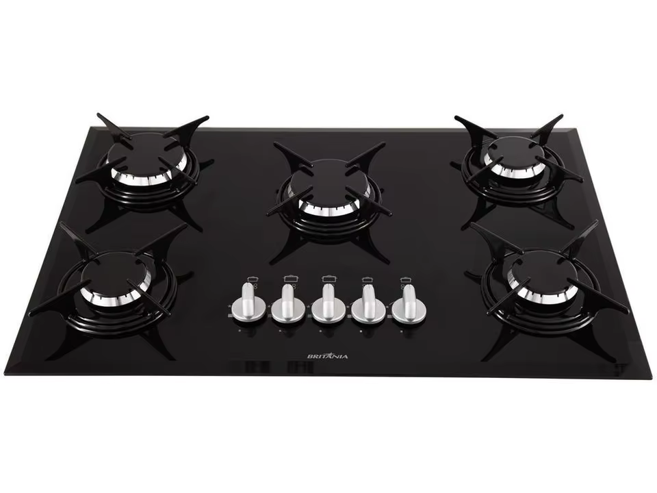 Cooktop 5 Bocas Britânia Preto