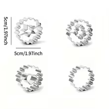Kit 4 Moldes Aço Inox Confeitaria Thumbnail 3