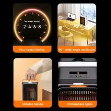 Aquecedor Portátil PTC 1000W Thumbnail 5