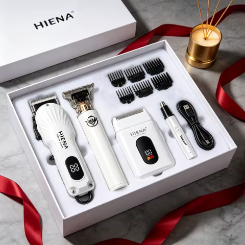 Cortador de Cabelo HIENA Kit 4 Peças