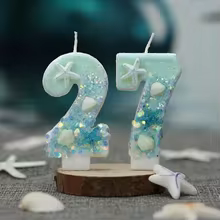 Velas de Aniversário Oceano Shell Whispers Thumbnail 4