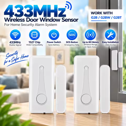 Sensor de Entrada Sem Fio 433MHz