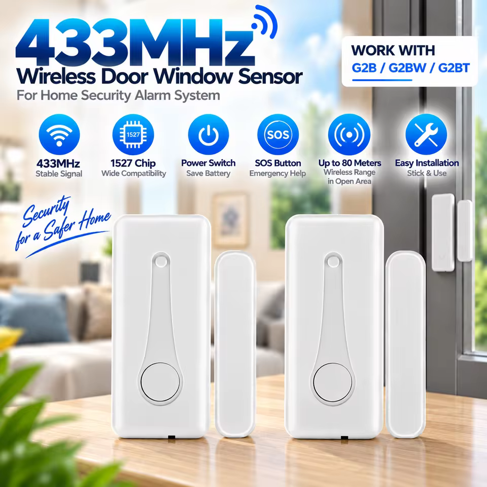Sensor de Entrada Sem Fio 433MHz