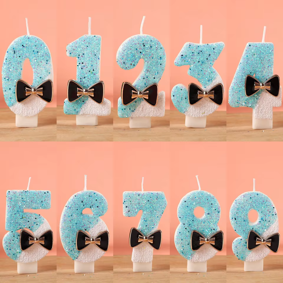 Velas Aniversário Glitter Tema Menino