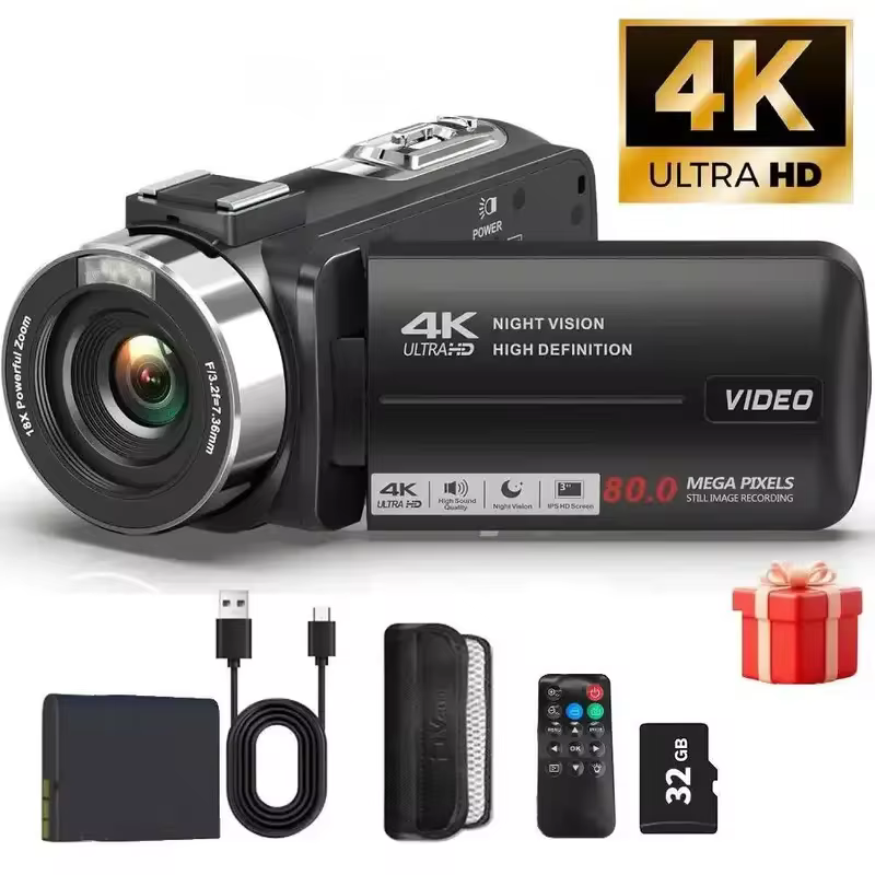 Câmera 4K 80MP Vlogging