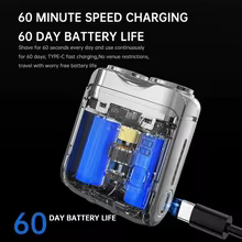 Barbeador Elétrico Lenovo Mini Recarregável Thumbnail 6