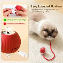 Bola Rolante Automática para Gatos Thumbnail 4