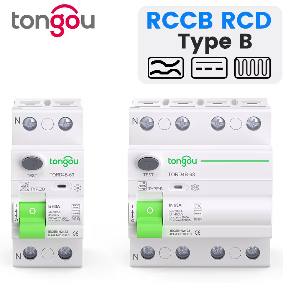 Disjuntor de Corrente Residual TONGOU Tipo B