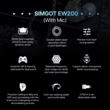 Fones de Ouvido SIMGOT EW200 Hi-Fi Thumbnail 4