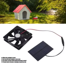 Ventilador Solar Qiilu 3W para Galinheiros Thumbnail 2