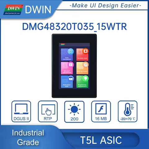 Painel de Toque LCD DWIN 3.5 Polegadas