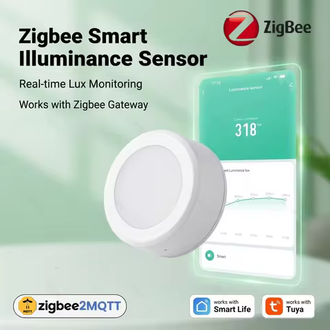 Sensor de Luz Zigbee Tuya