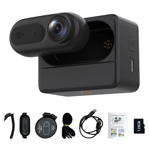 Mini Câmera 2K 360° Wi-Fi Esportiva