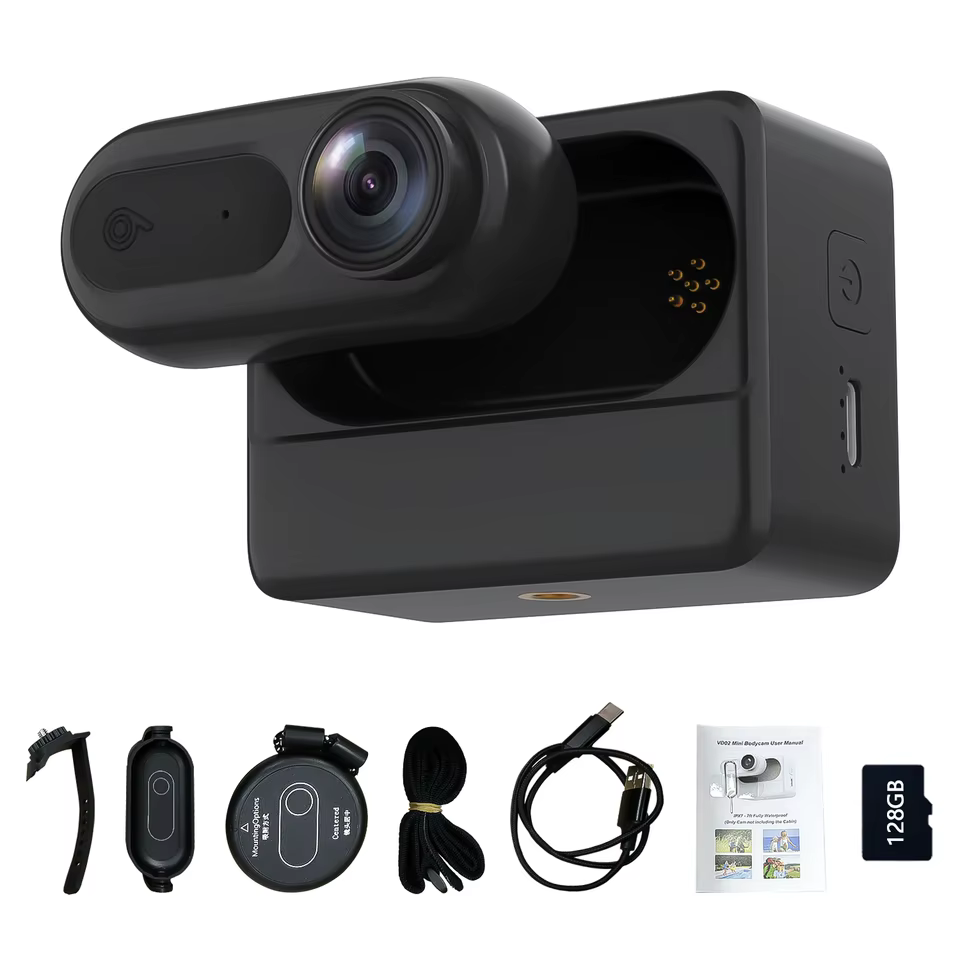 Mini Câmera 2K 360° Wi-Fi Esportiva