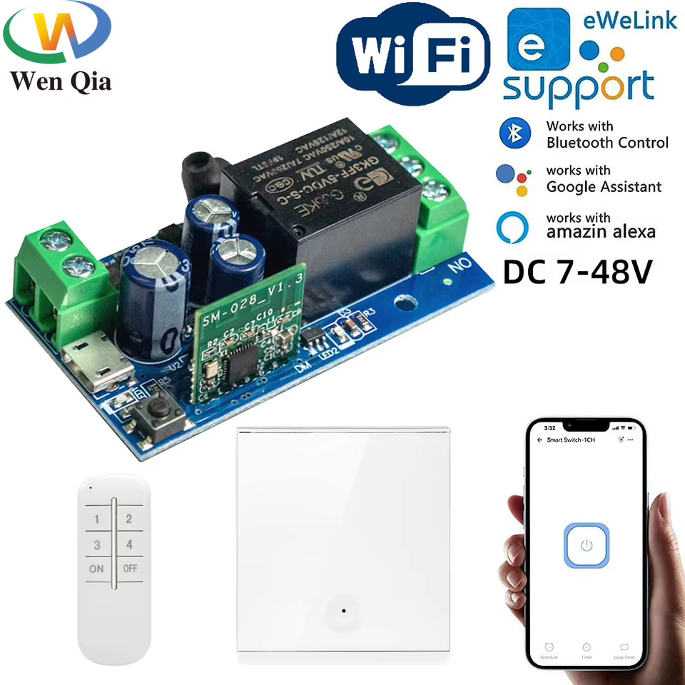 Interruptor WiFi Inteligente Wenqia com Controle de Voz
