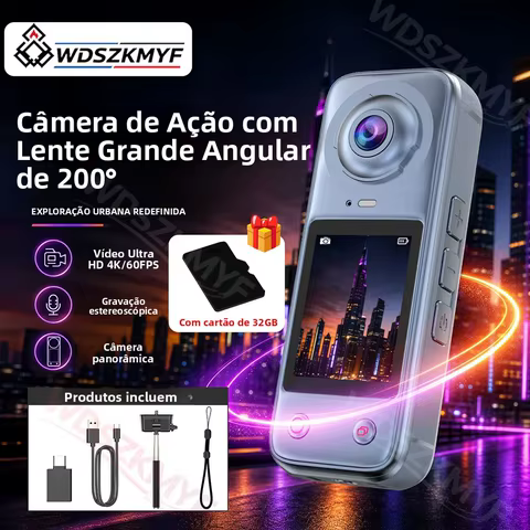 Câmera de Ação 4K Dual Lens
