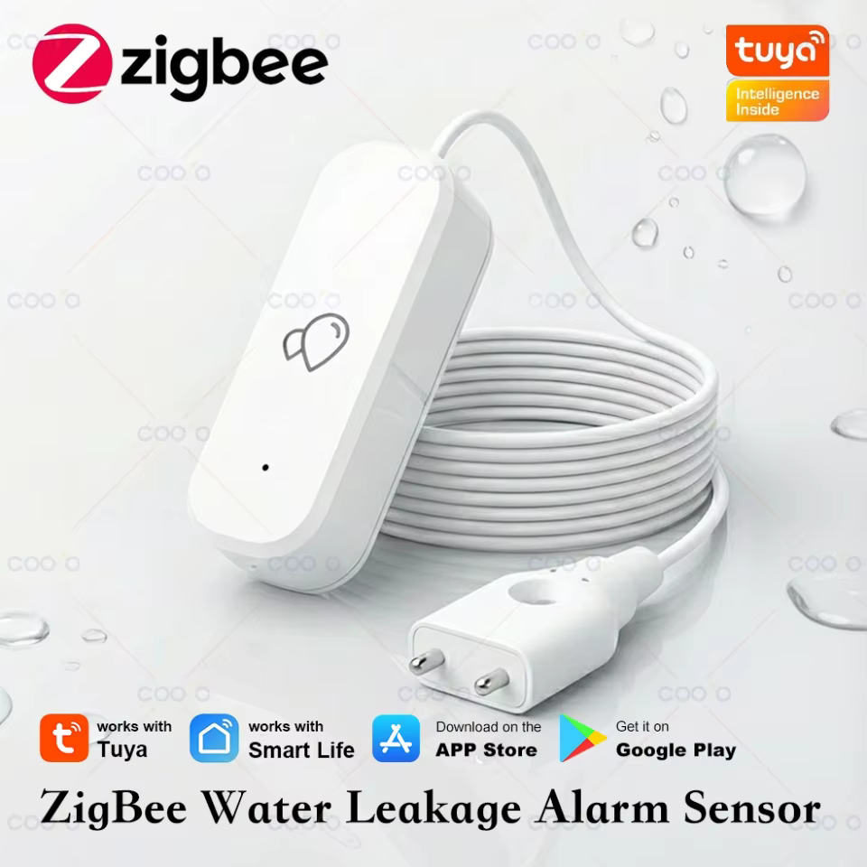 Sensor de Vazamento de Água Zigbee 3.0