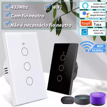 Interruptor Inteligente WiFi Tuya Sem Neutro Thumbnail 1