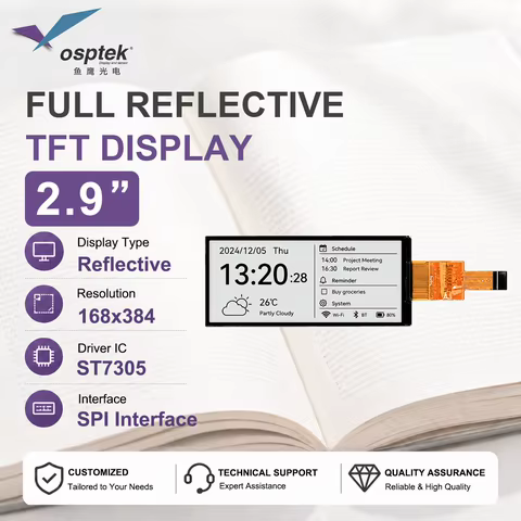 Display LCD Reflexivo Osptek 2.9" 168x384