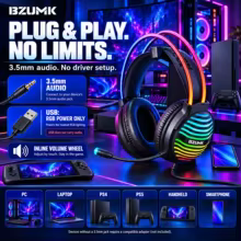 Headset Gamer BZUMK H1 RGB Thumbnail 4