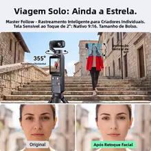 Câmera de Ação 1080P com Rastreamento Facial Thumbnail 2