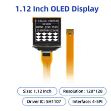 Tela OLED 1.12" 128x128 SH1107 Thumbnail 3