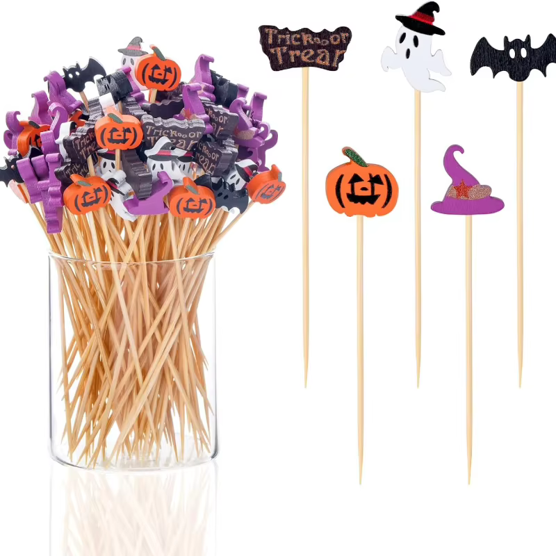 Palitos de Bambu Halloween 50 Pçs