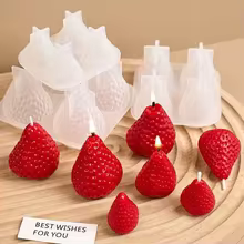 Molde Silicone Morango 3D Thumbnail 3