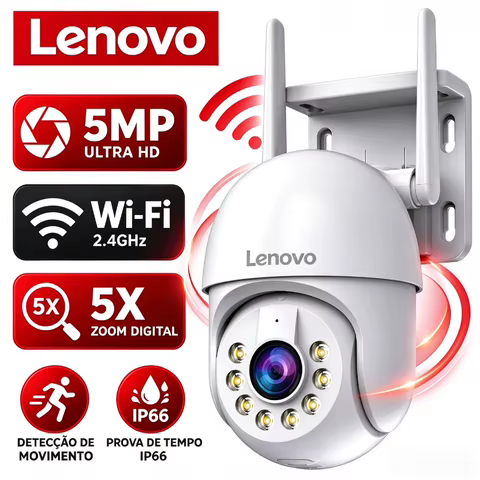 Câmera de Segurança Lenovo 5MP IP66
