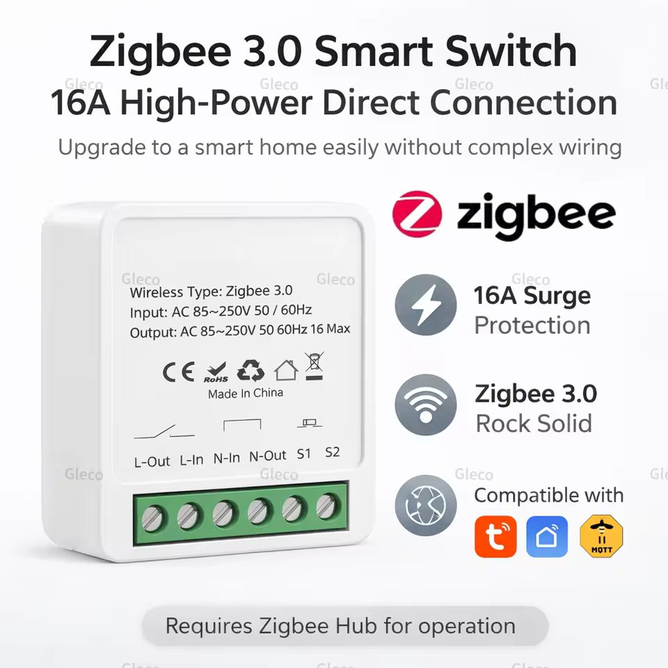 Interruptor ZigBee Inteligente 16A