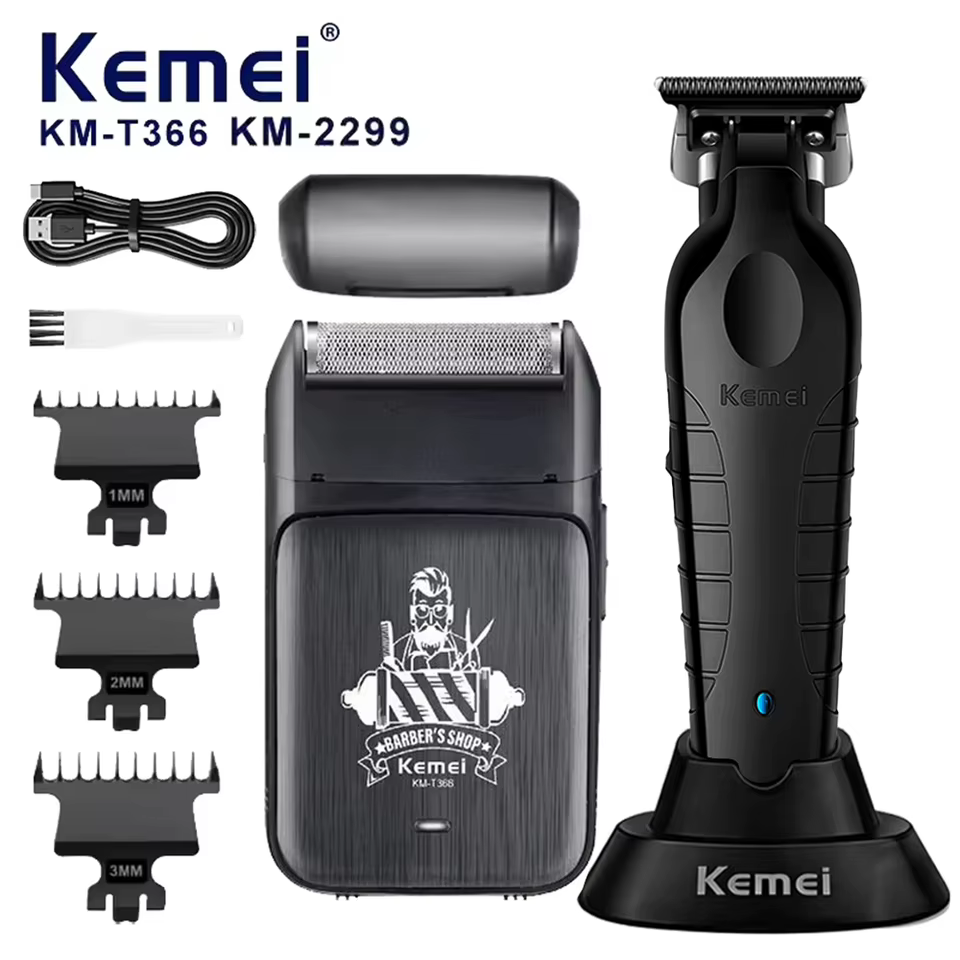 Kit Cortador de Cabelo Kemei KM-2299